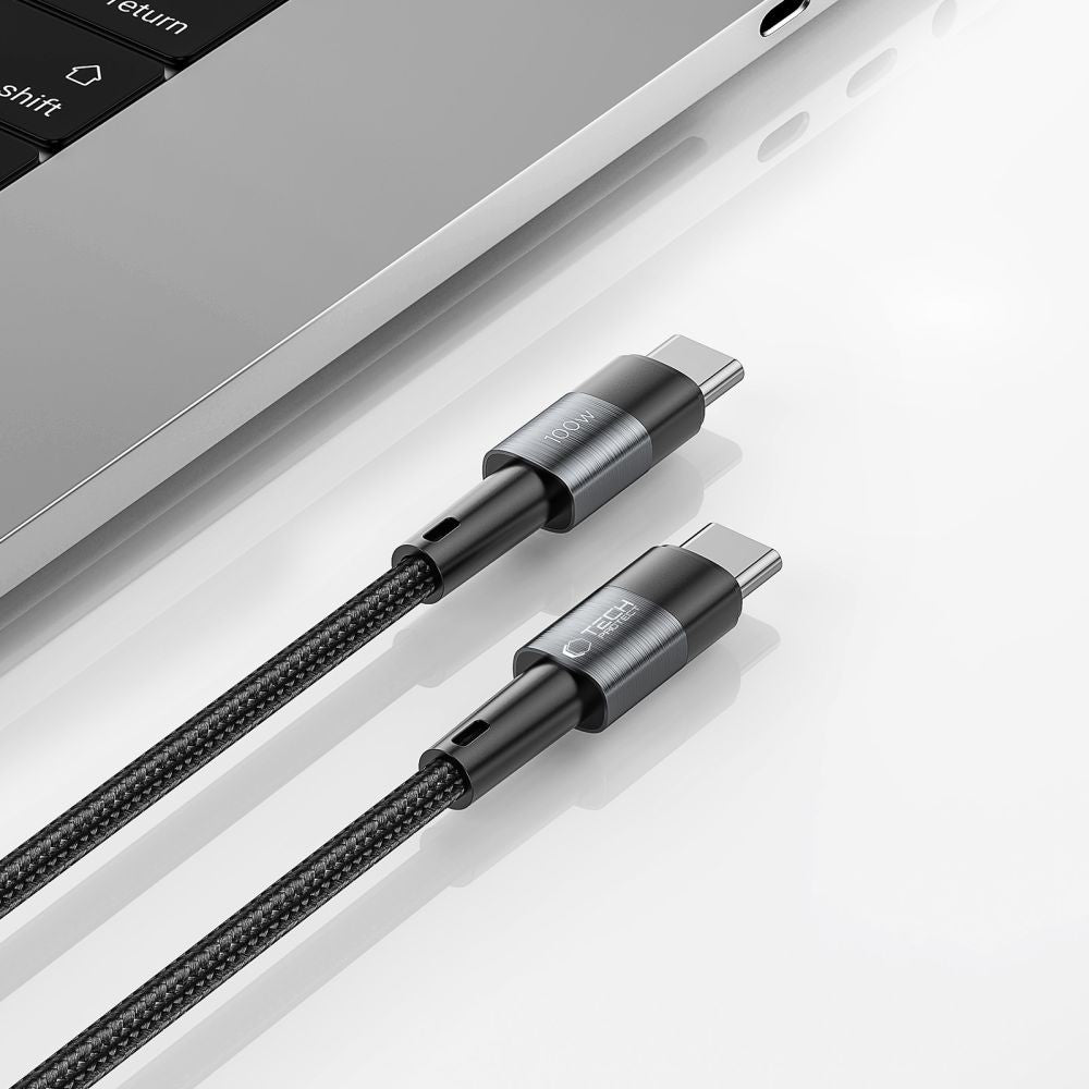 UltraBoost USB-C / USB-C PD Καλώδιο Tech-Protect 100W 5A 3m Γκρι | www.lightgear.gr