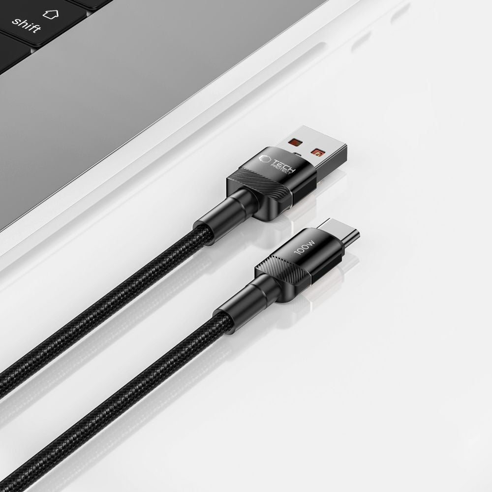 Καλώδιο Tech-Protect UltraBoost Evo USB-C / USB-A 100W 5A 1m Μαύρο | www.lightgear.gr