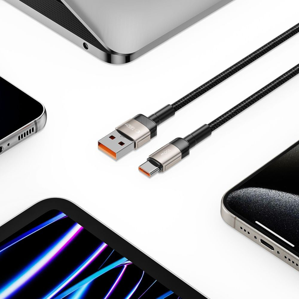 Καλώδιο Tech-Protect UltraBoost Evo USB-C / USB-A 100W 5A 1m Titanium | www.lightgear.gr