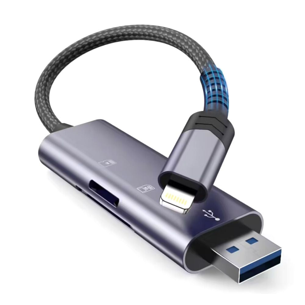 Card Reader Tech-Protect UltraBoost SD/micro SD με Lightning/USB-A Γκρι | www.lightgear.gr