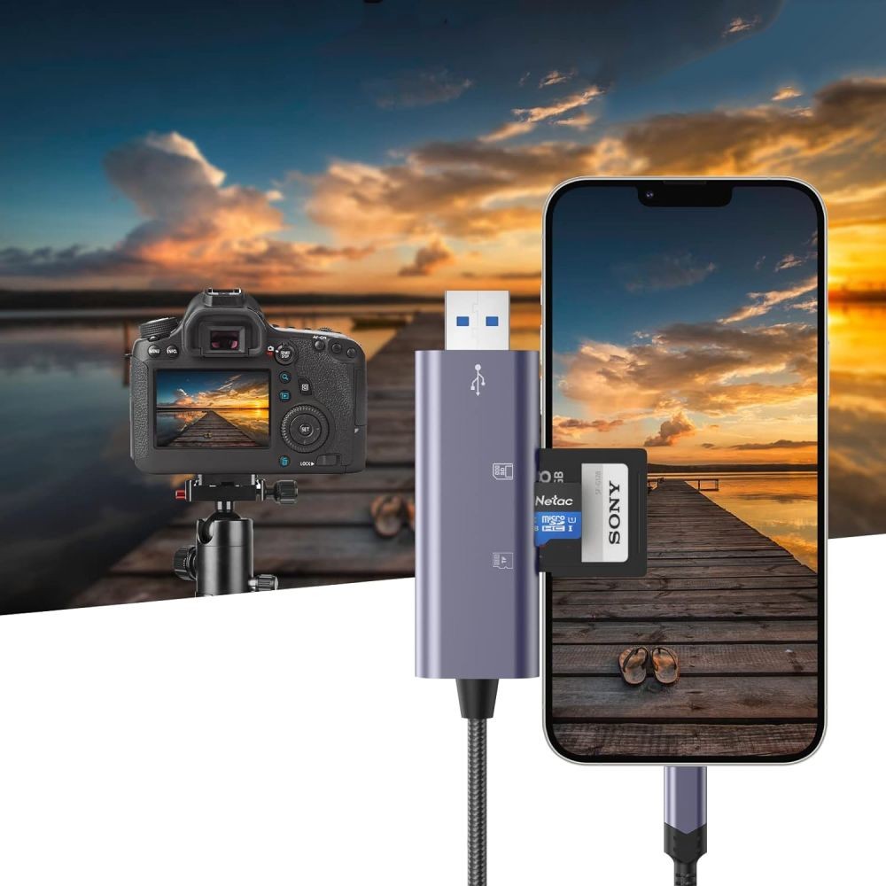 Card Reader Tech-Protect UltraBoost SD/micro SD με Lightning/USB-A Γκρι | www.lightgear.gr