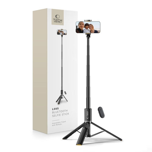 Bluetooth Selfie Stick Tech-Protect L08S με Remote Control και Tripod έως 141cm Μαύρο | www.lightgear.gr