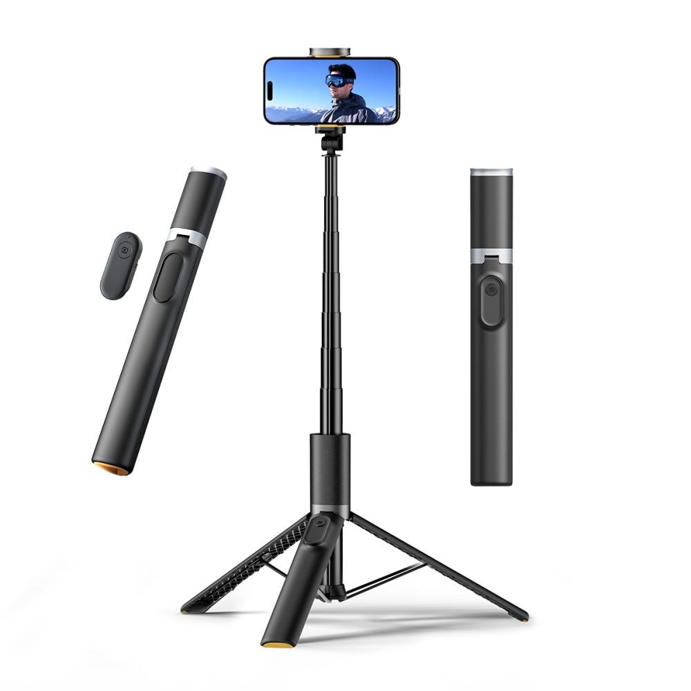 Bluetooth Selfie Stick Tech-Protect L08S με Remote Control και Tripod έως 141cm Μαύρο | www.lightgear.gr