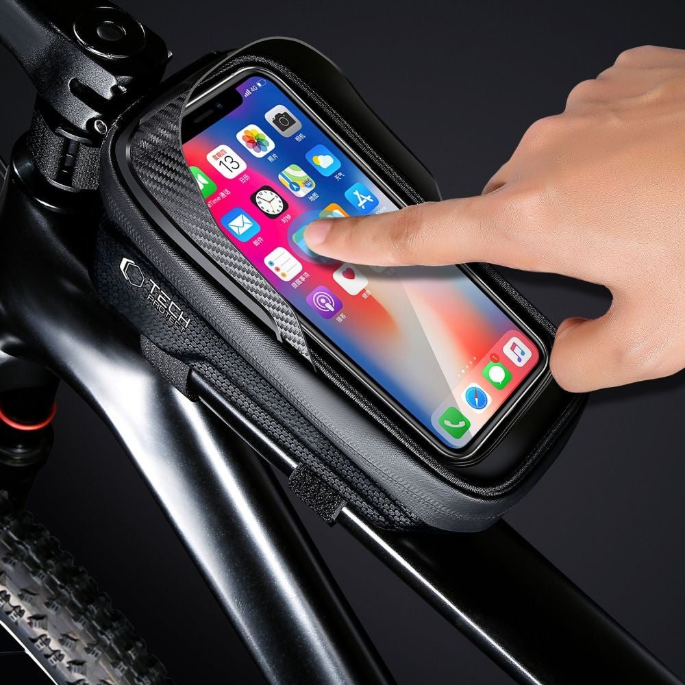 Τσαντάκι Ποδηλάτου Tech-Protect V2 με Θέση Κινητού 1lt Μαύρο | www.lightgear.gr
