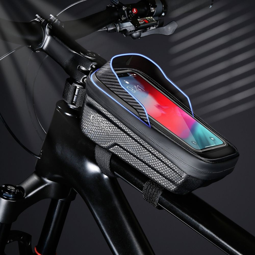 Τσαντάκι Ποδηλάτου Tech-Protect V2 με Θέση Κινητού 1lt Μαύρο | www.lightgear.gr