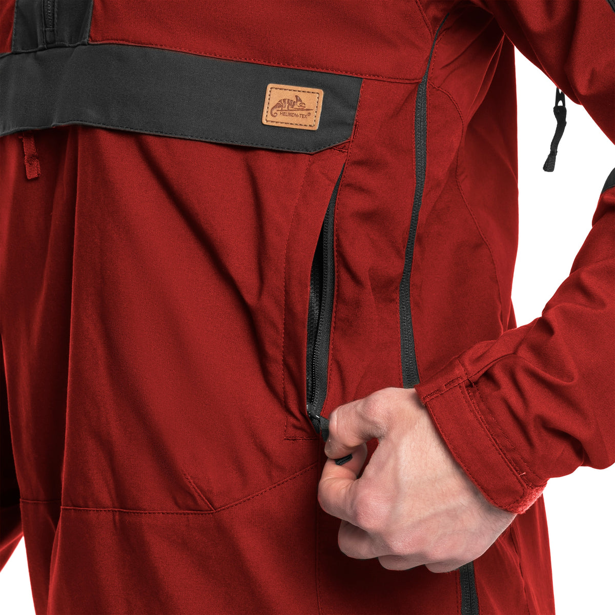 Jacket Woodsman Anorak Helikon-Tex Bushcraft Κόκκινο Sky / Στάχτη Γκρι A | www.lightgear.gr