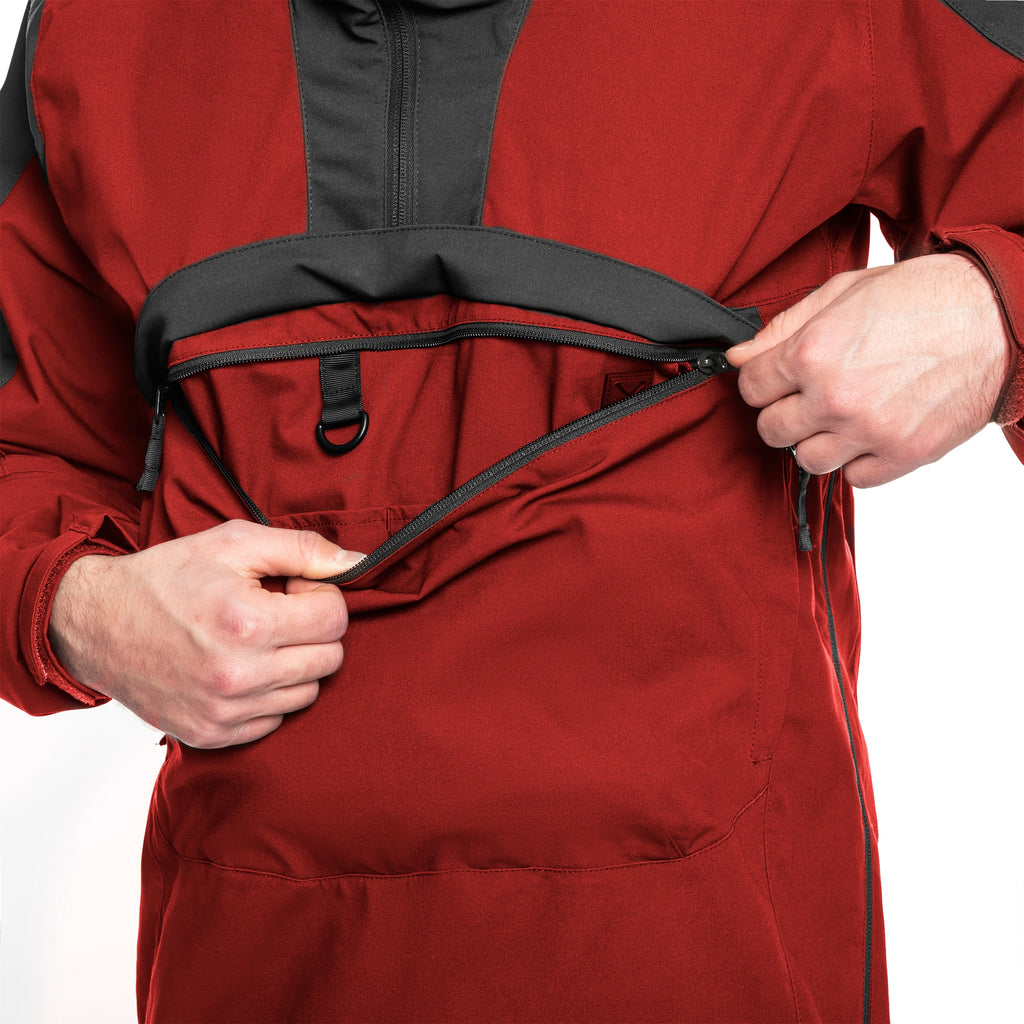 Jacket Woodsman Anorak Helikon-Tex Bushcraft Κόκκινο Sky / Στάχτη Γκρι A | www.lightgear.gr