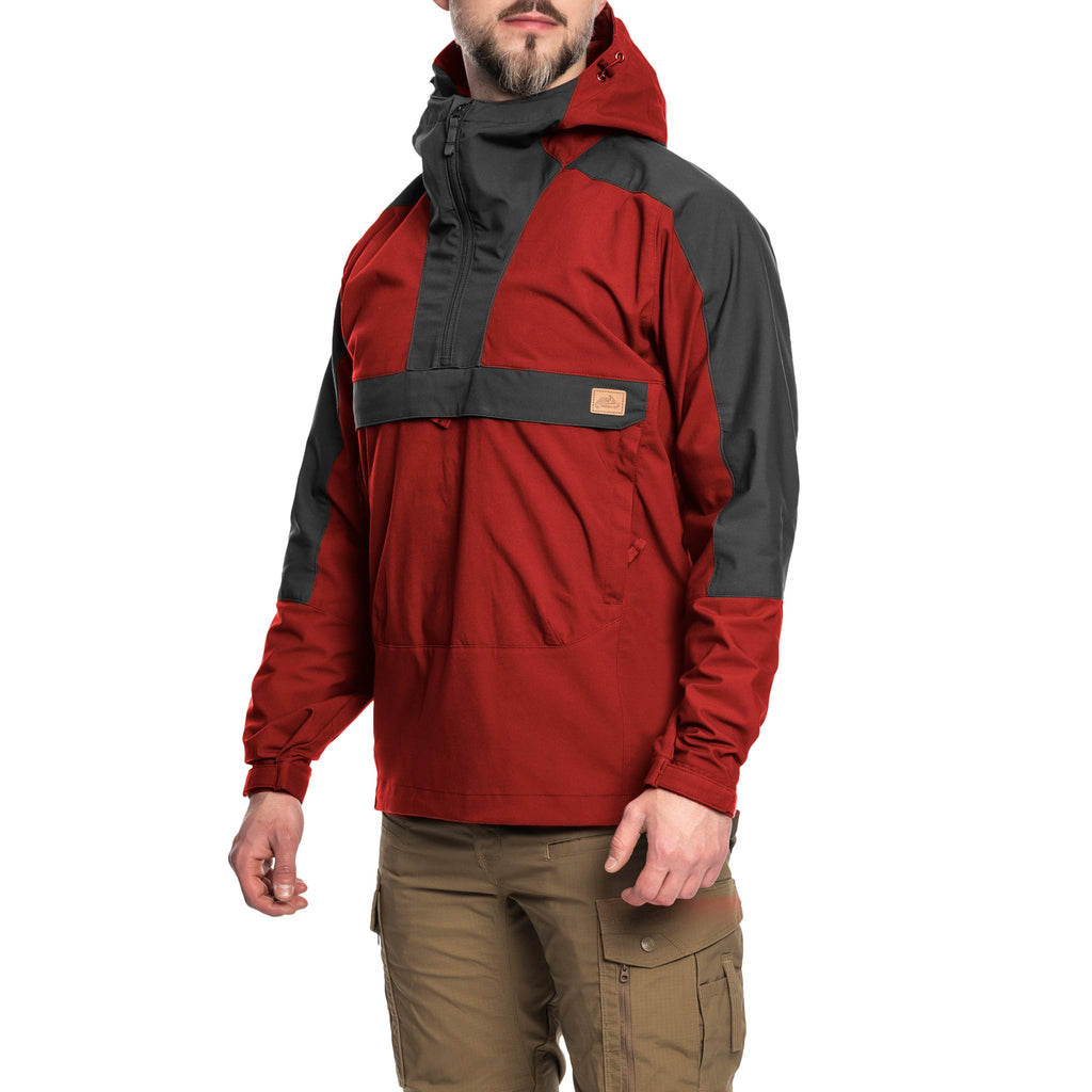 Jacket Woodsman Anorak Helikon-Tex Bushcraft Κόκκινο Sky / Στάχτη Γκρι A | www.lightgear.gr