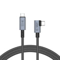 Καλώδιο Tech-Protect UltraBoost Max L USB-C 4.0 (Straight) / USB-C 4.0 (Angled) PD 240W 8K 40Gbps 1.5m Γκρι | www.lightgear.gr