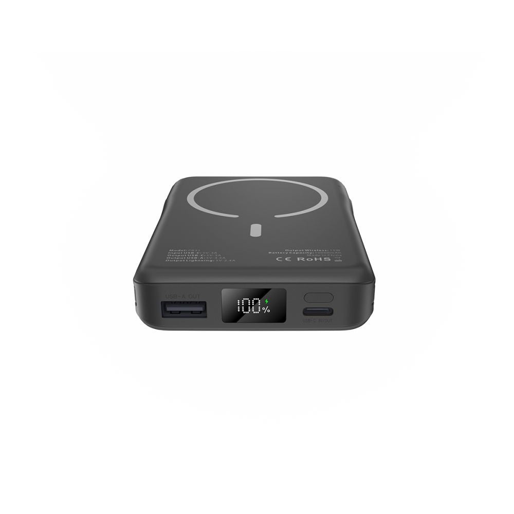 Power Bank Tech-Protect LifeMag PB31 με MagSafe 10000mAh 15W USB-C / USB-A / Built-in USB-C / Lightning Καλώδια Μαύρο | www.lightgear.gr