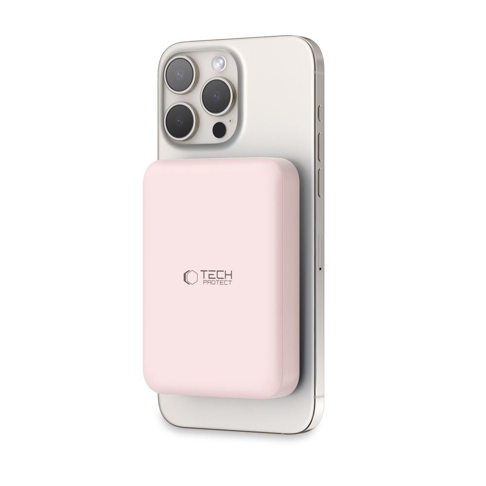Powerbank Tech-Protect LifeMag PB11 με MagSafe 10000mAh 15W USB-C Θύρα Ροζ + USB-C Καλώδιο | www.lightgear.gr