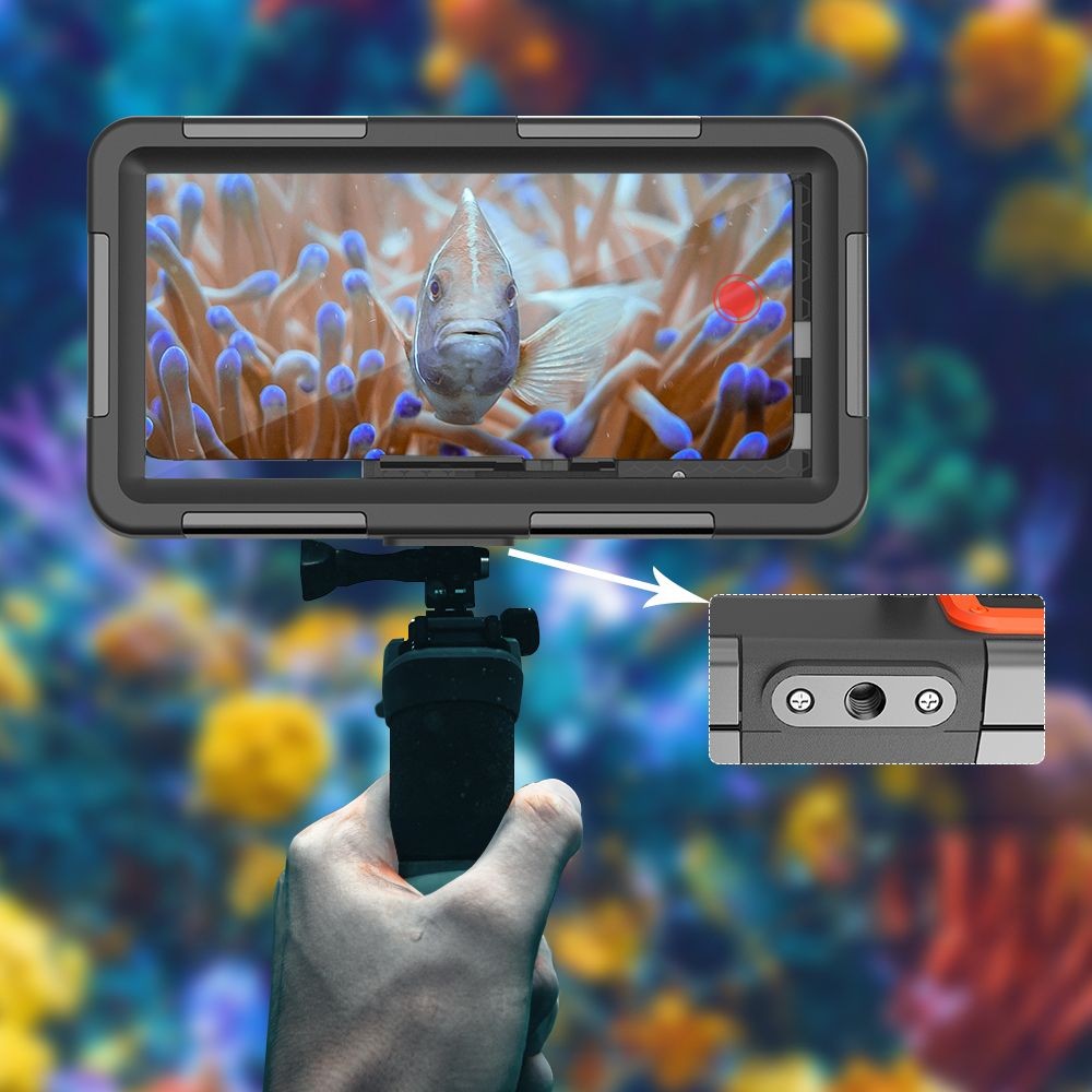 Waterproof Θήκη Tech-Protect IPX8 για Smartphones 4.7-6.7" Μαύρο και Πορτοκαλί | www.lightgear.gr