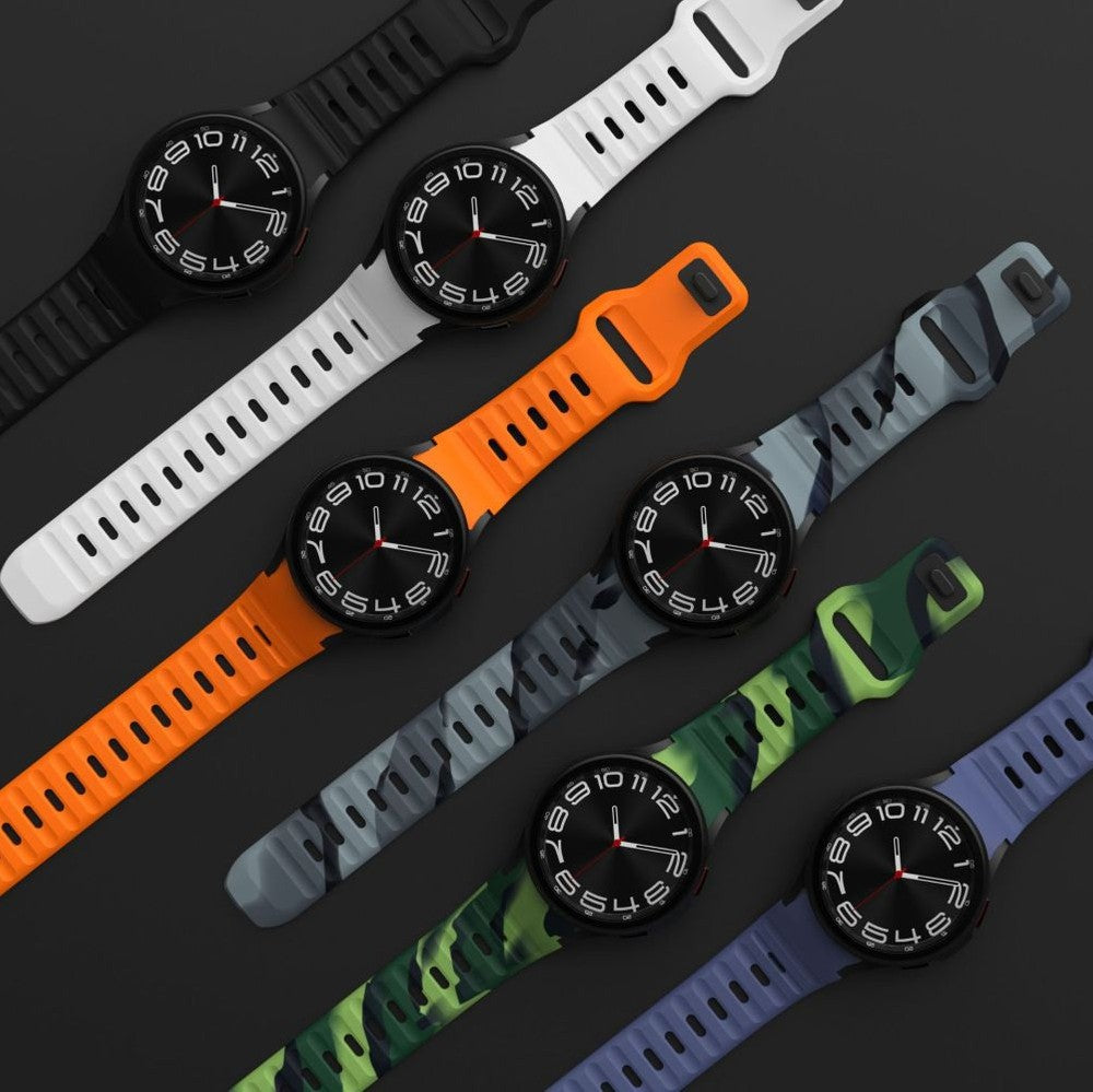 Silicone Line Strap Tech-Protect για Samsung Galaxy Watch 4 / 5 / 5 Pro / 6 / 7 / FE Μαύρο | www.lightgear.gr