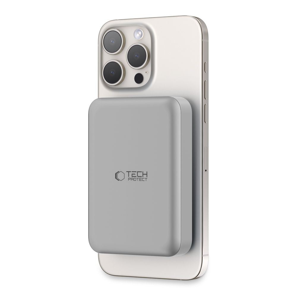 Powerbank Tech-Protect PB11 LifeMag MagSafe 10000mAh Titanium | www.lightgear.gr