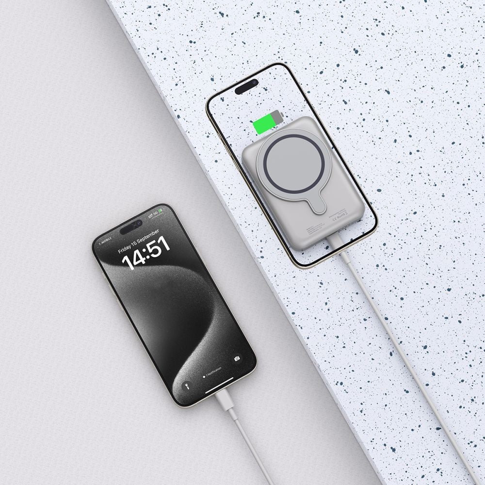 Powerbank Tech-Protect PB11 LifeMag MagSafe 10000mAh Titanium | www.lightgear.gr