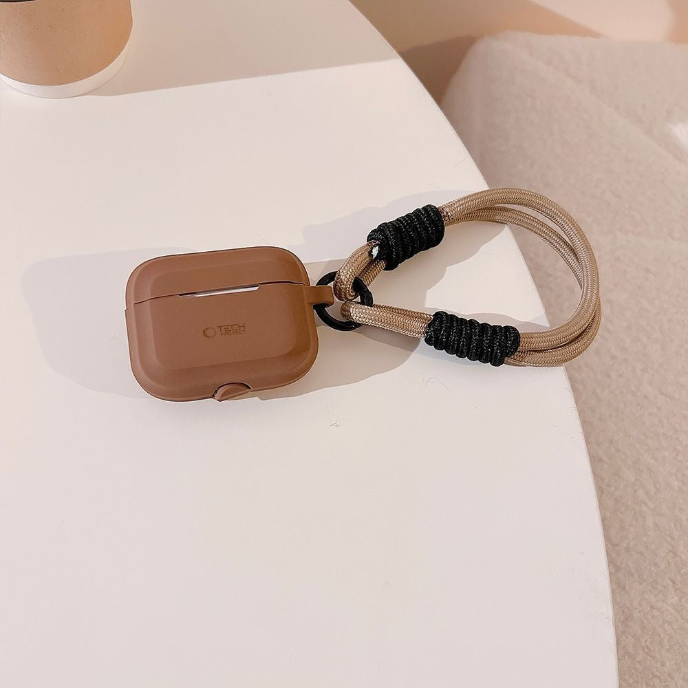 Silicone Rope Θήκη Tech-Protect για Apple AirPods Pro 1 / 2 Καφέ | www.lightgear.gr
