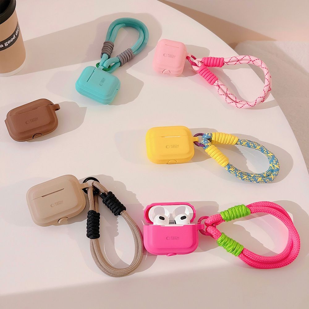 Silicone Rope Θήκη Tech-Protect για Apple AirPods Pro 1 / 2 Καφέ | www.lightgear.gr