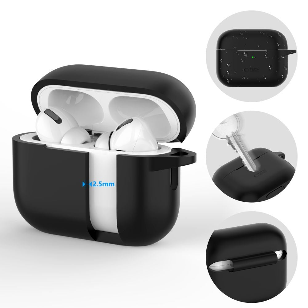Silicone Hook Θήκη Tech-Protect για AirPods Pro 1 / 2 Μαύρο | www.lightgear.gr