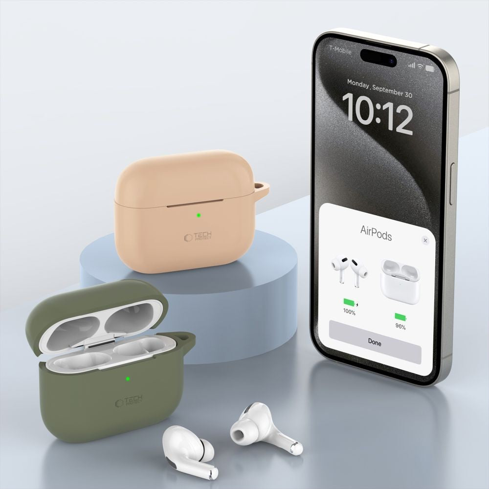 Silicone Hook Θήκη Tech-Protect για AirPods Pro 1 / 2 Μαύρο | www.lightgear.gr