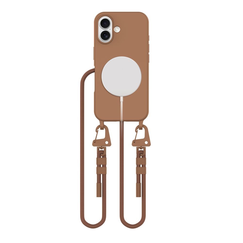 Θήκη MagSafe Tech-Protect MagNecklace με Lanyard για iPhone 16 Καφέ | www.lightgear.gr