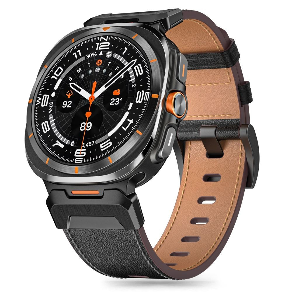 Delta Pro Leather Strap Tech-Protect για Samsung Galaxy Watch Ultra (47mm) Μαύρο | www.lightgear.gr