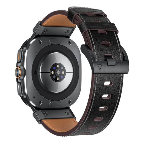 Delta Pro Leather Strap Tech-Protect για Samsung Galaxy Watch Ultra (47mm) Μαύρο | www.lightgear.gr