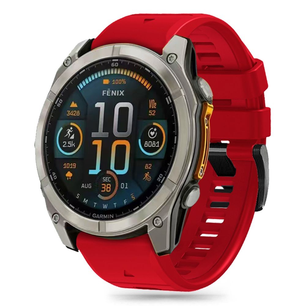 Silicone Line Strap Tech-Protect για Garmin Fenix 5X / 5X Plus / 6X / 6X Pro / 7X / 8 (51mm) Κόκκινο | www.lightgear.gr