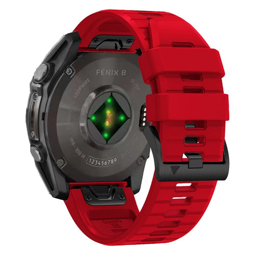 Silicone Line Strap Tech-Protect για Garmin Fenix 5X / 5X Plus / 6X / 6X Pro / 7X / 8 (51mm) Κόκκινο | www.lightgear.gr