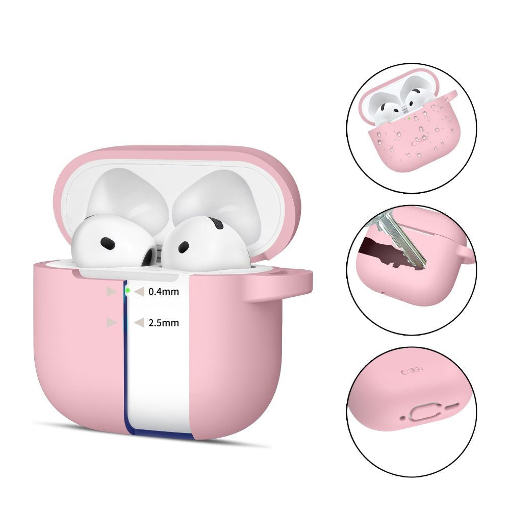 Silicone Hook Θήκη Tech-Protect για AirPods 4 Ροζ | www.lightgear.gr