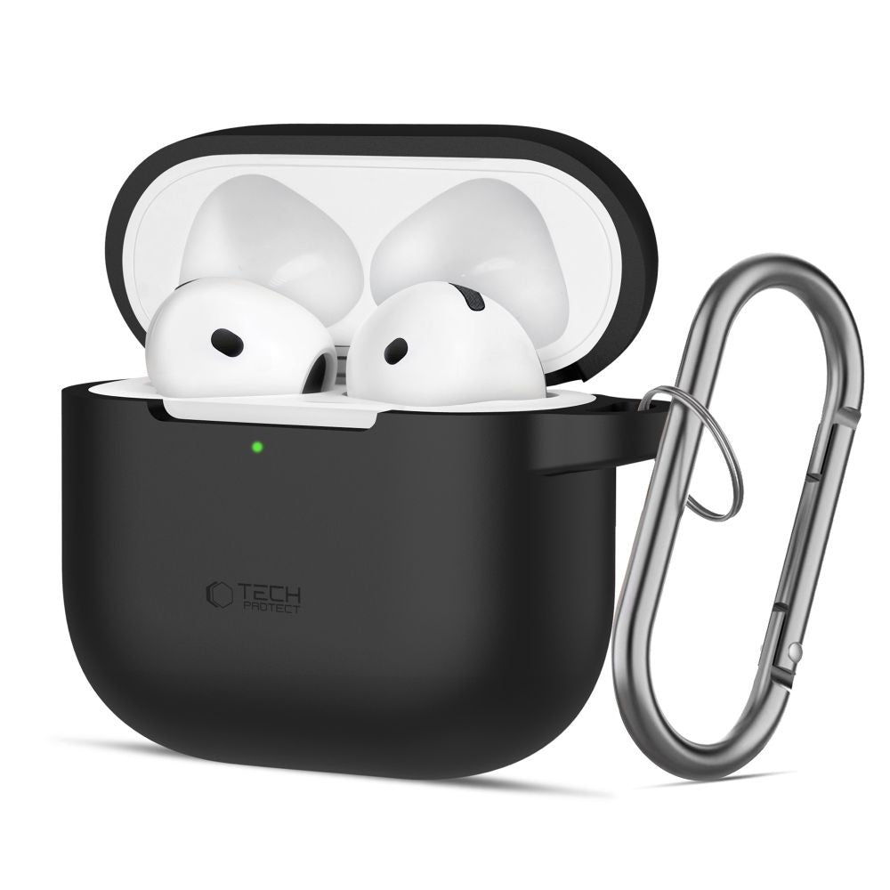 Silicone Hook Θήκη Tech-Protect για AirPods 4 Μαύρο | www.lightgear.gr