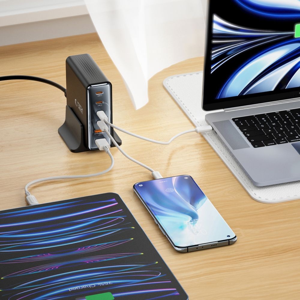 Charging Station Tech-Protect DC80W-GAN 6-Port PD80W/QC3.0 Μαύρο | www.lightgear.gr