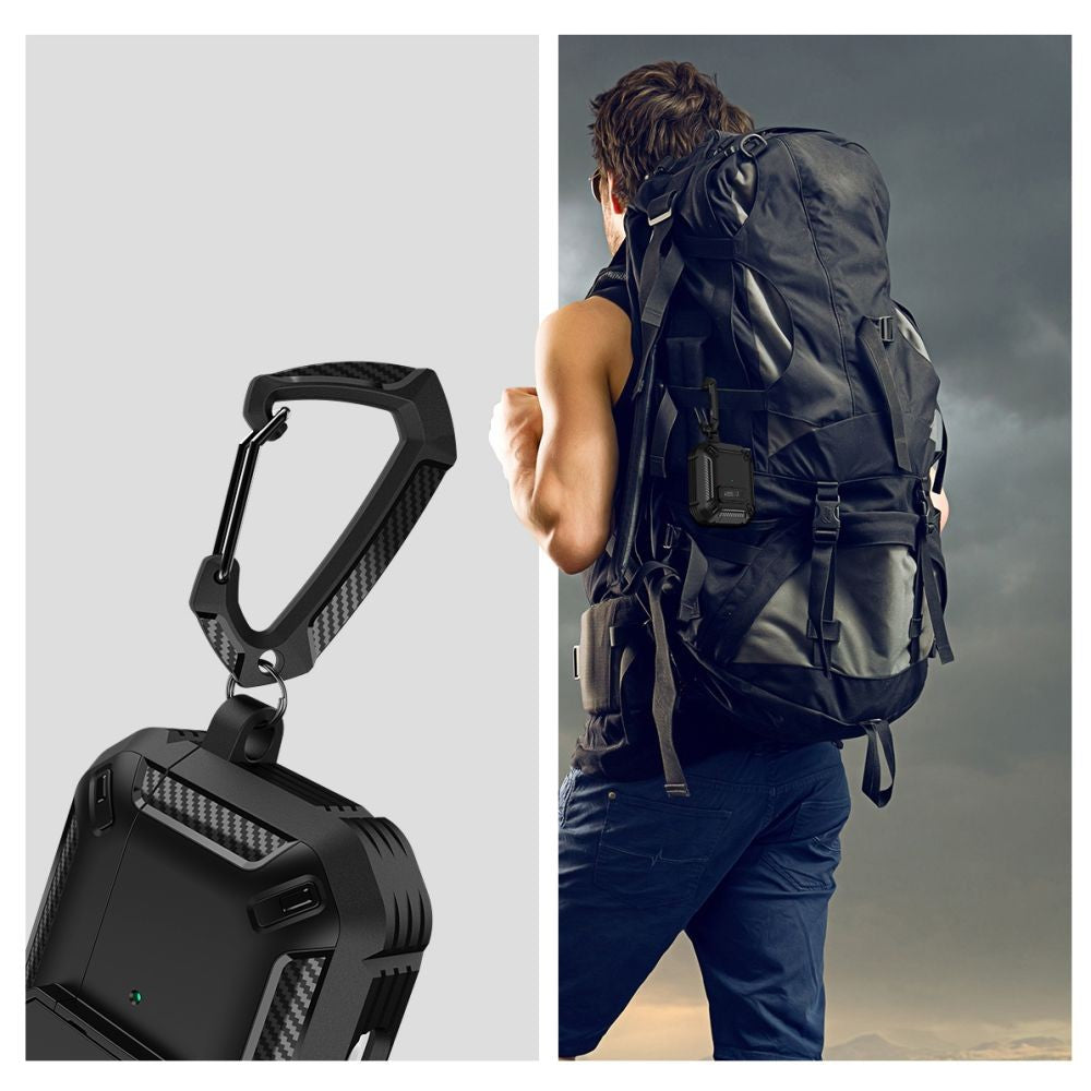 Θήκη Tech-Protect Carbonox για AirPods 4 Μαύρο | www.lightgear.gr