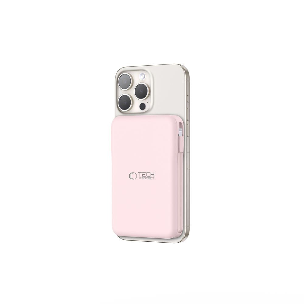 Powerbank Tech-Protect PB31 LifeMag MagSafe 10000mAh Ροζ | www.lightgear.gr
