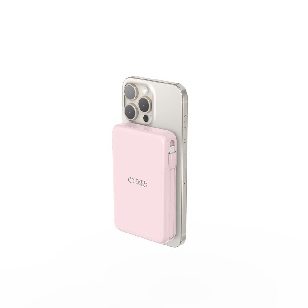 Powerbank Tech-Protect PB31 LifeMag MagSafe 10000mAh Ροζ | www.lightgear.gr