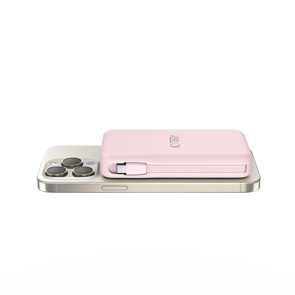 Powerbank Tech-Protect PB31 LifeMag MagSafe 10000mAh Ροζ | www.lightgear.gr