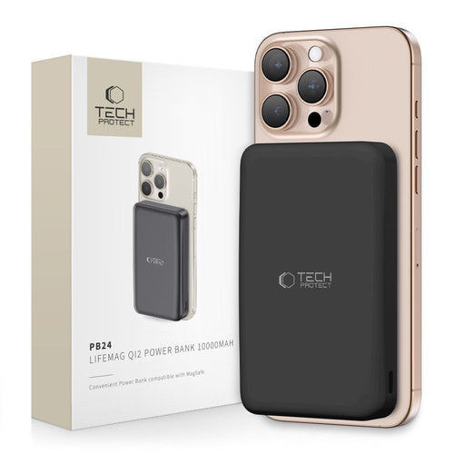 Powerbank Tech-Protect PB24 LifeMag QI2 MagSafe 10000mAh Μαύρο | www.lightgear.gr