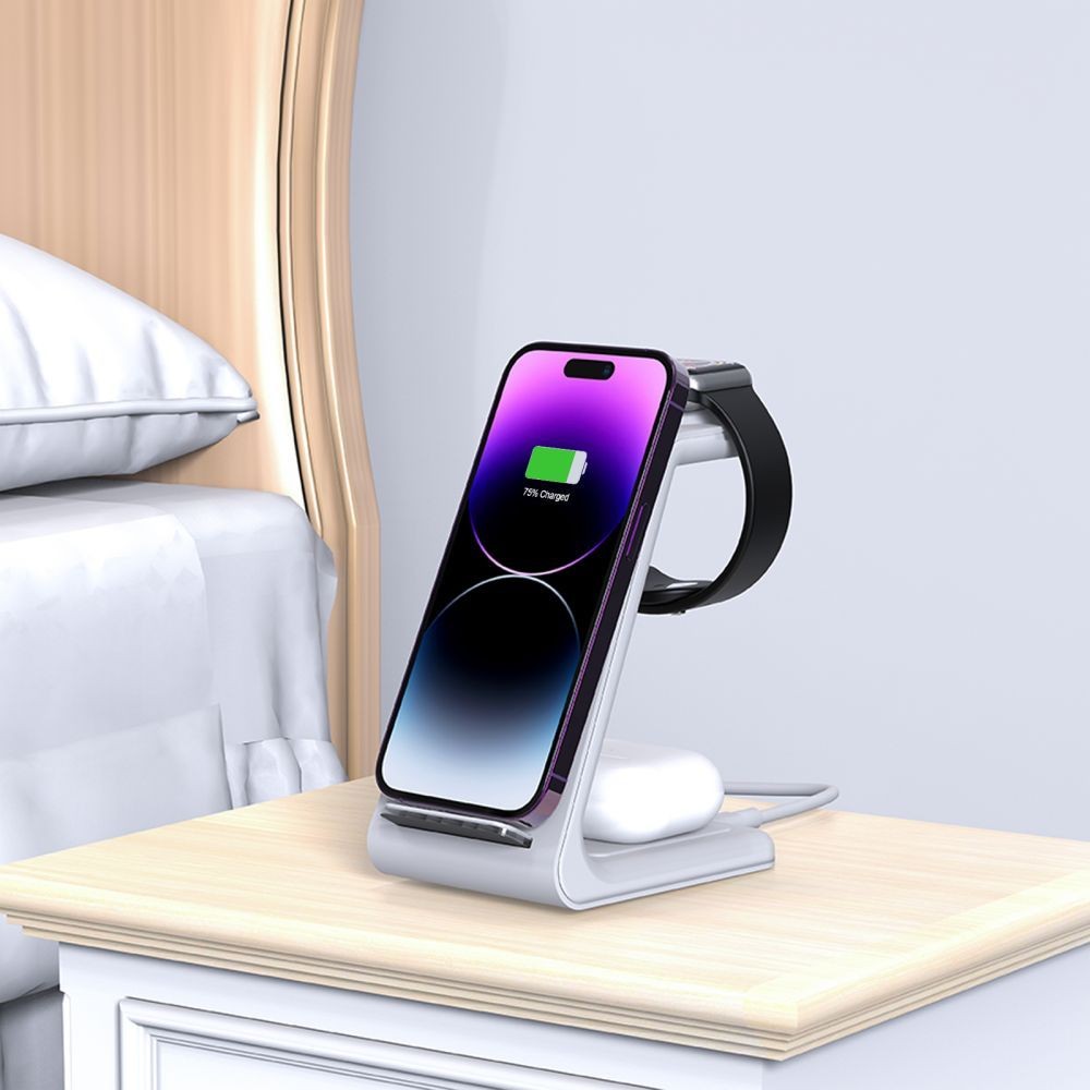 Charging Station 3in1 Tech-Protect QI15W-A36 για Apple Λευκό | www.lightgear.gr