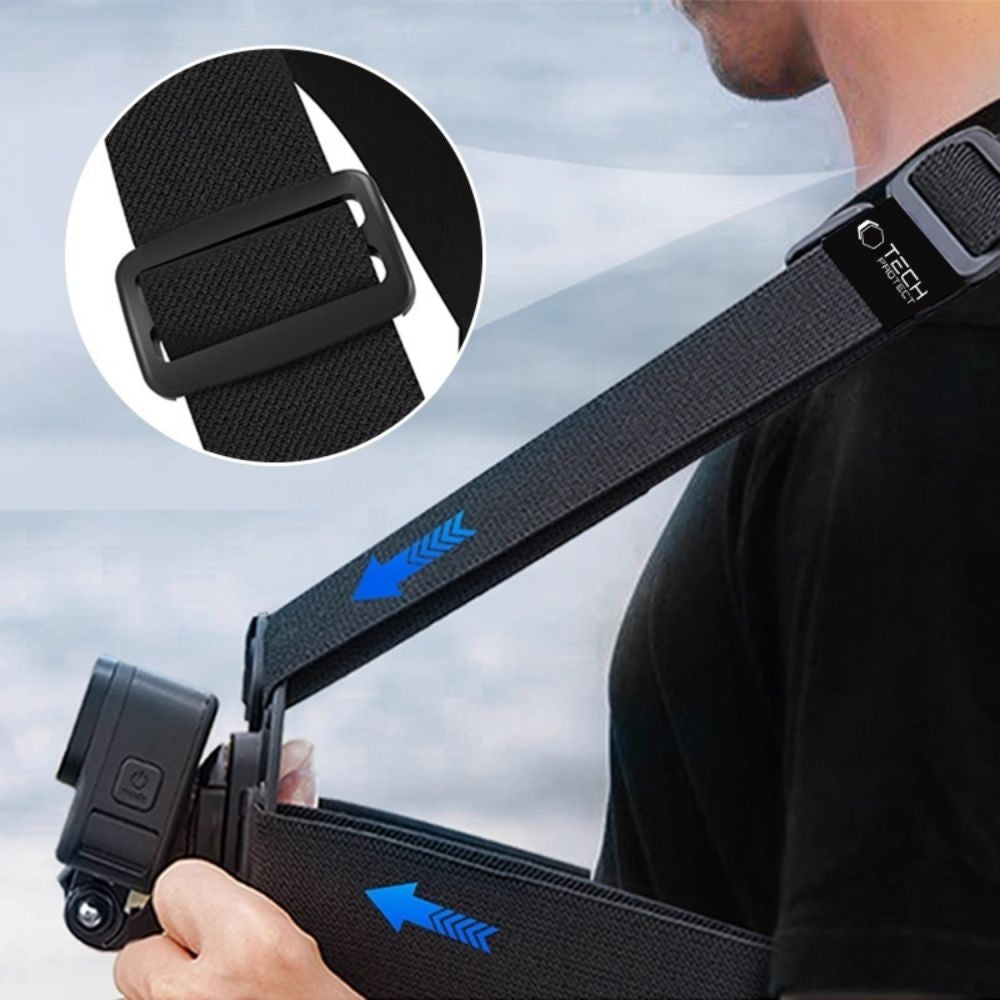 Chest Mount Tech-Protect GA100 για GoPro / DJI Μαύρο | www.lightgear.gr