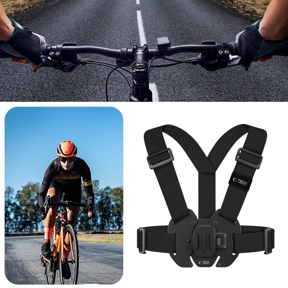 Chest Mount Tech-Protect GA100 για GoPro / DJI Μαύρο | www.lightgear.gr
