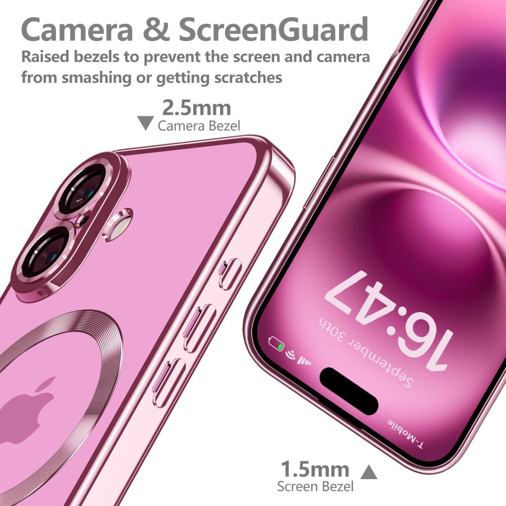 Θήκη Tech-Protect MagFlex MagSafe για iPhone 16 Διάφανη / Ροζ | www.lightgear.gr