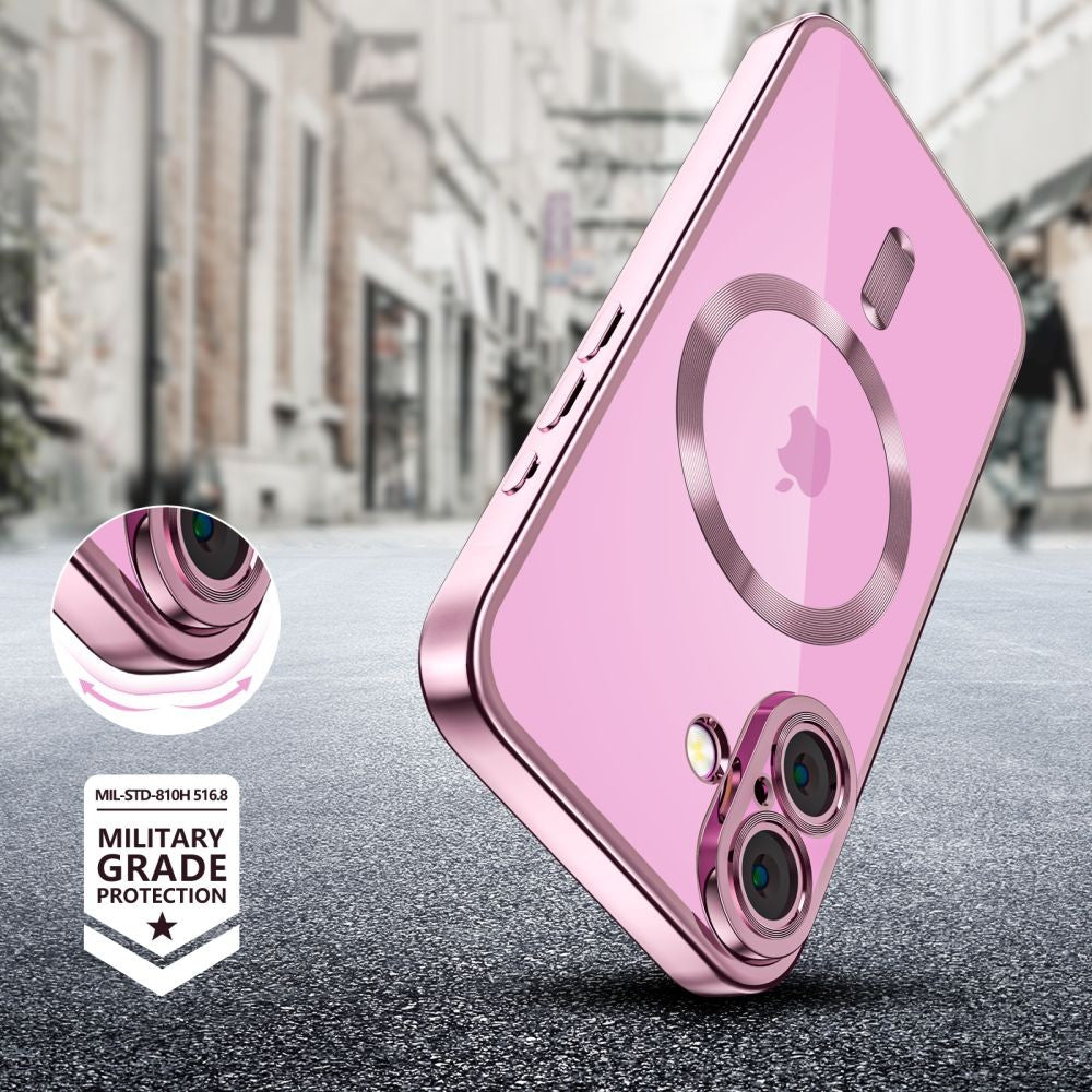 Θήκη Tech-Protect MagFlex MagSafe για iPhone 16 Διάφανη / Ροζ | www.lightgear.gr