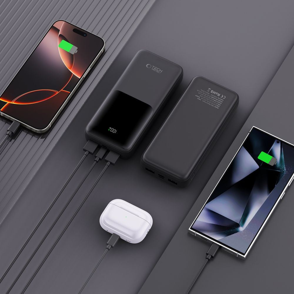 Powerbank Tech-Protect PB02 20000mAh 22.5W Μαύρο | www.lightgear.gr
