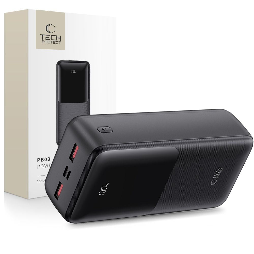 Powerbank Tech-Protect PB03 30000mAh 22.5W Μαύρο | www.lightgear.gr