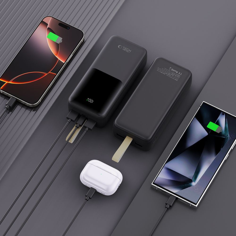 Powerbank Tech-Protect PB03 30000mAh 22.5W Μαύρο | www.lightgear.gr