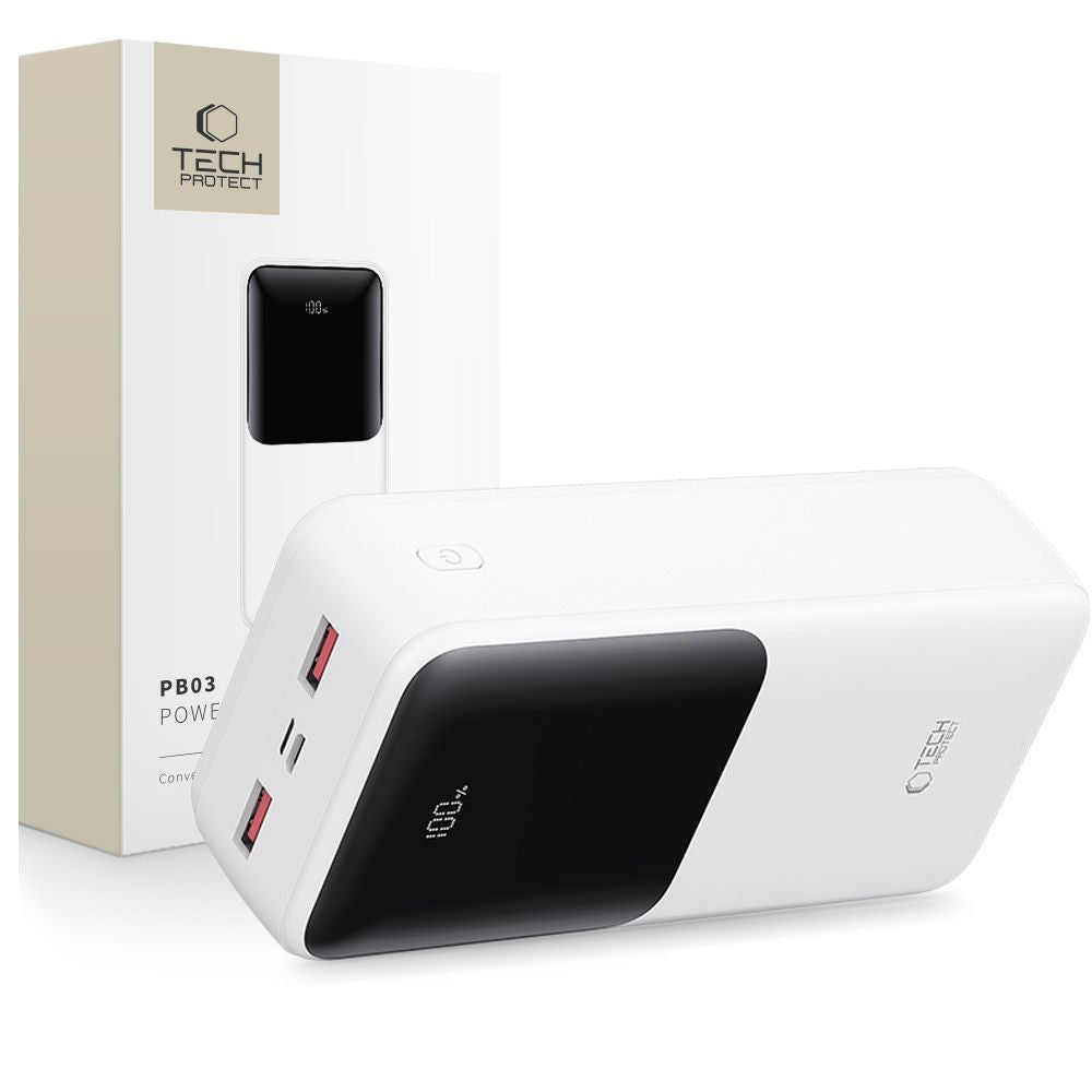Powerbank Tech-Protect PB03 30000mAh 22.5W Λευκό | www.lightgear.gr