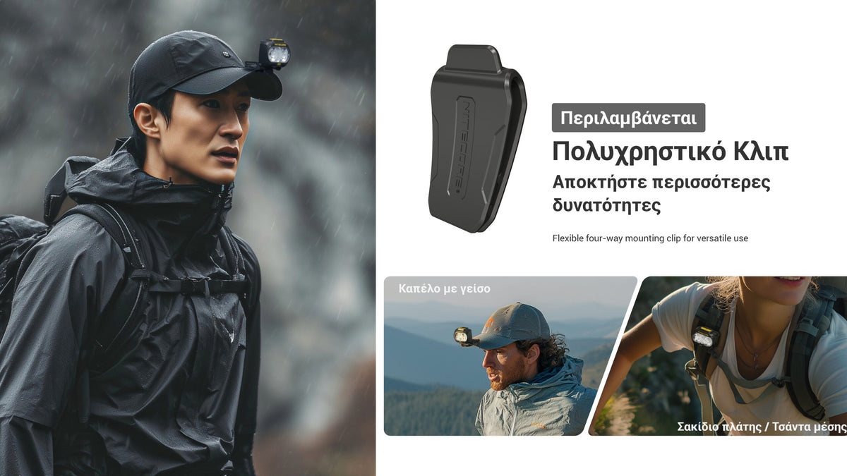 Φακός Led Nitecore Headlamp UT27 Pro MCT 800lumens + 2x Hbl1500lion Battery Black