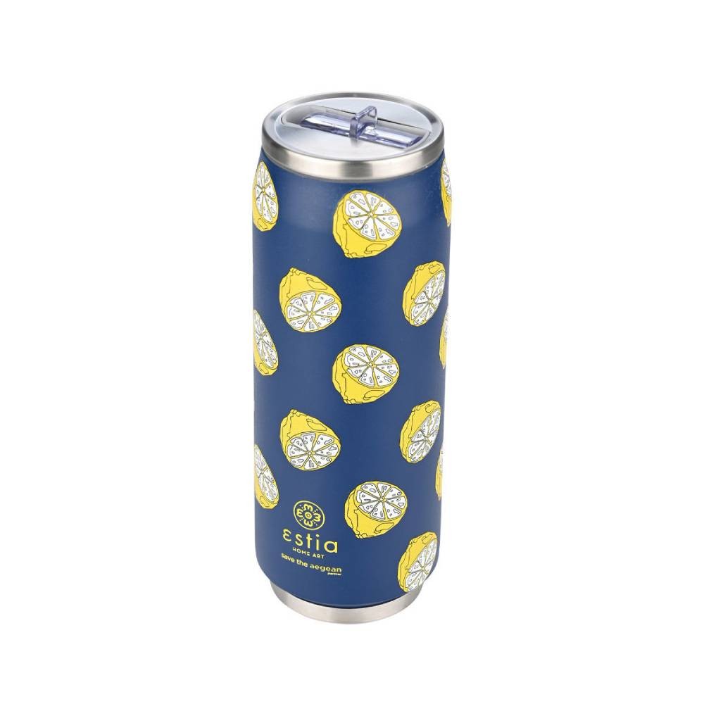 Ανοξείδωτο Θερμός με Καλαμάκι Estia Save the Aegean 500ml | www.lightgear.gr