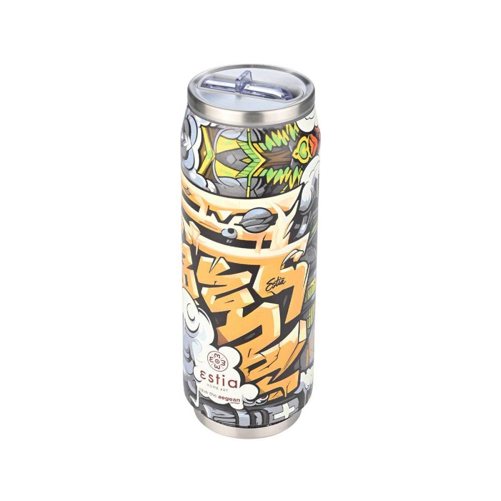 Ανοξείδωτο Θερμός με Καλαμάκι Estia Save the Aegean 500ml | www.lightgear.gr