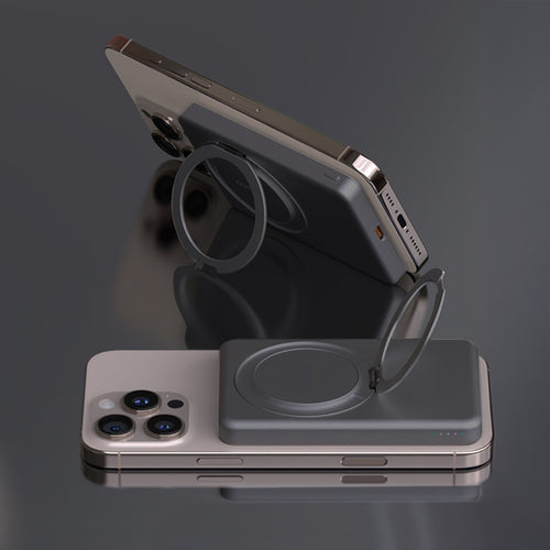 Dudao K28S Powerbank 5000mAh MagSafe 20W PD με Ενσωματωμένη Βάση - Γκρι
