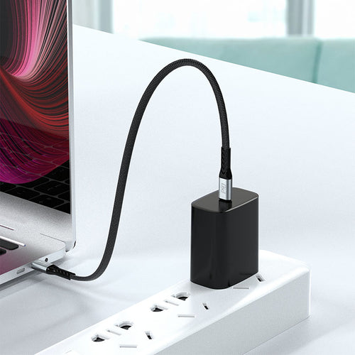 Dudao L10C Καλώδιο USB-C σε USB-C PD 100W 5A 0.23m - Μαύρο